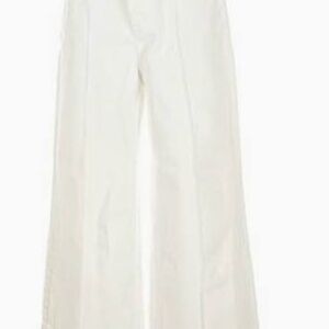 Zara Wide Leg White Jeans